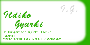 ildiko gyurki business card
